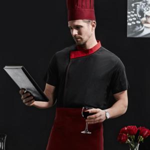 Restaurante personal cocina uniforme logotipo personalizado Negro estilo japonés Chef uniforme abrigo - Product Image 6