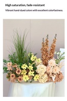 Dekorasi Bunga Lorong Pernikahan Realistis Segar, Grosir, Laris Manis, 70cm, Bunga Buatan Hijau Putih, Buket Bunga Lorong