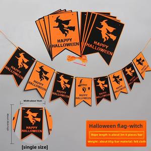 Guirnalda de Halloween de Fieltro con Diseño Nuevo 2025, Decoración Grande de Halloween con Murciélagos, Fantasmas y Calabazas - Product Image 4