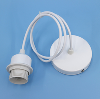 Douille de lampe Edison vintage à simplicité moderne, douille à vis E27, base LED pour plafond, 250V 110V, 1m, plastique noir, maison, garantie de 2 ans