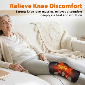 Fabrikpreis Neopren Grau/Schwarz 4-Motoren Vibrationsmassage Konvektionsheizung Extra-Große Kniebandage Wickelgurt Elektrisch - Product Image 5