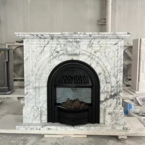Luxus Naturstein hand geschnitzte italienische Calacatta Viola Marmor Kamin Surround Mantel für Indoor Villa Wohnzimmer Dekor - Product Image 4