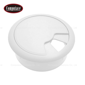 60mm Diameter <b>Desk</b> Cable Grommet, ABS Plastic Wire Hole Cover in Black/White/Gray/Brown Colors, with Hole Saw, for Wires & Cable - Product Image 3