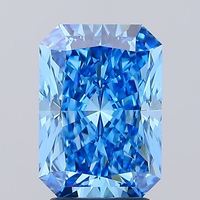 Diamant synthétique de 1 à 3 carats, bleu intense/vif, taille radiant, certifié IGI, excellente taille, diamant CVD pour la fabrication de bijoux