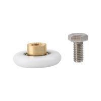 Roulette de rechange moderne pour porte de douche d'usine, pour portes de salle de bain en verre, en nylon PA66, construction en laiton, faible bruit