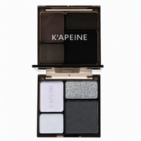 Palette de fards à paupières minéraux quatre couleurs effet scintillant, mat et pailleté fin, idéale pour un look punk audacieux, smoky ou éclatant sur scène