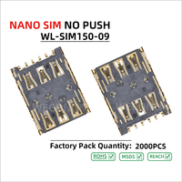 WECONN WL-SIM150-097 6PIN+0 H=1,20mm Push-Pull Nano-SIM-Karten-Anschlussbuchse Anpassbarer Batterieanschluss