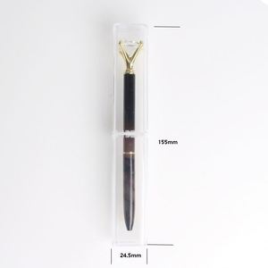 Promotion OEM <b>Multi</b> <b>Color</b> Diamond <b>Pen</b> in Transparent Case With Topper Big Crystal Rhinestone Round Gold Metal Ball Point Writing - Product Image 1