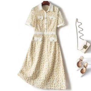 Vestido Maxi Casual Vintage <span class=keywords><strong>de</strong></span> Verano para Mujer, Ecológico, Corte en A, Tejido Vaquero con Pliegues, Color Sólido, Tallas 2XL, 3XL, 4XL, Cintura Natural, Mercado Europeo y Estadounidense - Product Image 3