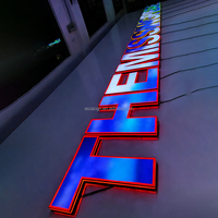 Lettres en acrylique 3D personnalisées avec logo, enseignes publicitaires LED avec lettres LED métalliques pour les entreprises, tels que les magasins et les commerces