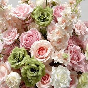 Centro de Mesa Floral Ecológico de Seda en Tonos Rosa Primavera, Verde Salvia y Loto para Bodas, Día de la Madre y Pascua - Product Image 2