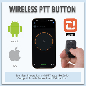 Commutateur PTT Bluetooth Bouton PTT étanche pour IOS et <span class=keywords><strong>Android</strong></span> pour voiture avec ZELLO Wave ESChat Unity et Streamwide <span class=keywords><strong>App</strong></span> - Product Image 4
