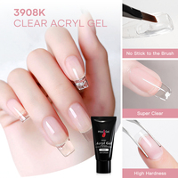 Gel Acrygel Professionnel à Marque Blanche, Gel UV Soak Off pour Extension d'Ongles, Gel Végétalien pour Nail Art, Acryl Super Transparent, Gel Poly pour Ongles, Gel Acrylique