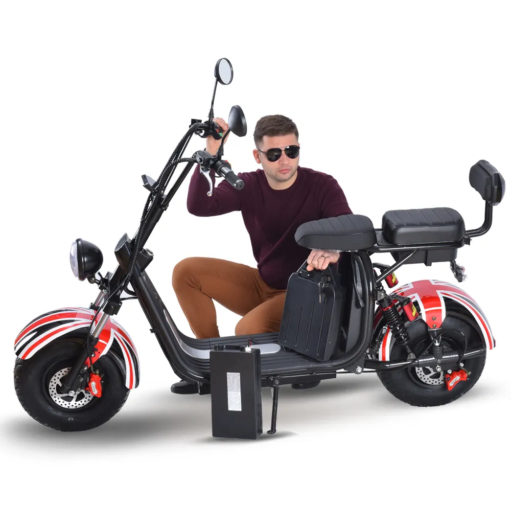 Supporta doppia bici elettrica 20AH citycoco 2 ruote 1500w mobilità elettrica per adulti kymco scooter 2000W bici elettronica