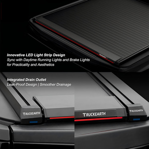 Couverture de benne électrique rigide intelligente à LED 2026 pour Ford GMC RAM avec benne de 5,5 pieds, installation sans perçage, éclairage LED synchronisé au véhicule - Product Image 4