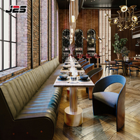 Mobilier de restaurant commercial personnalisé J2S, banquettes et sièges rembourrés OEM, tables pour projets de restauration et cafés
