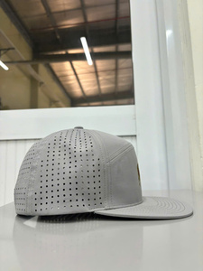 Custom High Quality 6 Panel Baseball Cap <b>Waterproof</b> <b>Golf</b> <b>Hats</b> Perforated Custom Flat Bill Trucker <b>Hat</b> With Custom printed Lining - Product Image 2