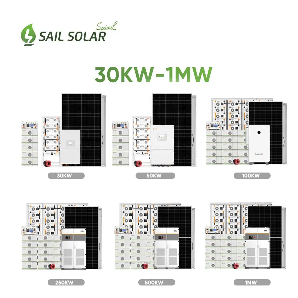 Sail Solar One Stop 100KW Solar Power System with Growatt 100KW Hybrid Inverter and 200KWH High Voltage Lithium Battery · image 5