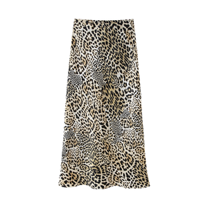 KAOPU ZA Falda Midi de Georgette Vintage para Mujer, Transpirable, Elástica, Natural, Todas las Tallas, Tejida, Ecológica - Product Image 1