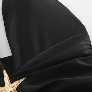 <span class=keywords><strong>Maillot</strong></span> <span class=keywords><strong>de</strong></span> <span class=keywords><strong>bain</strong></span> deux pièces étoile <span class=keywords><strong>de</strong></span> mer pour femmes fait à la main nouvelle robe <span class=keywords><strong>de</strong></span> plage en maille plongeante à col en V profond avec logo sur le devant en 5 couleurs - Product Image 5