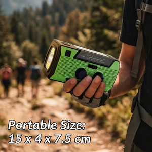 <span class=keywords><strong>Radio</strong></span> solaire d'urgence à manivelle avec port de charge USB-C, en plastique ABS, 5000 mAh, certifiée CE RoHS, prête à être expédiée pour les zones sauvages - Product Image 4