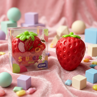 Jouet anti-stress fraise à presser très populaire, boule anti-stress fraise faite à la main, portable et croquante