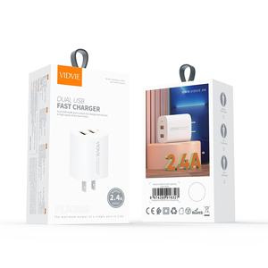 Vivie อะแดปเตอร์ที่ชาร์จโทรศัพท์ USB คู่แบบรวดเร็ว2.4A ปลั๊ก US UK EU - Product Image 5