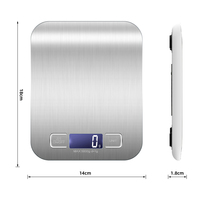 Balance de cuisine numérique 1g avec écran LCD Capacité 5kg Grammes/Oz/Lb pour cuisson Cuisson Café Laboratoire