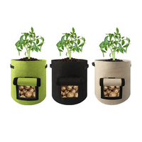 Sac de culture en feutre pour jardinage, idéal pour la plantation de pommes de terre, légumes et tomates, en tissu non tissé respirant et durable, pour l'extérieur