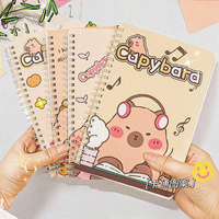 Mignon Capybara A5 Bobine Étudiant Dessin Animé Spirale Reliure Horizontale Capybara Cahier Étude Papeterie En Gros