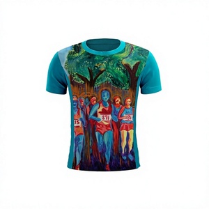 100% Polyester Customization Pattern Logo Custom Designs Wholesale Price Sublimation Printed 3D T Shirt Sublimation Polyester - Product Image 5