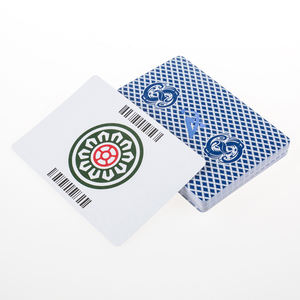 Cartes de jeu de <span class=keywords><strong>mahjong</strong></span> personnalisées AYPC de haute qualité avec papier bleu et code-barres - Product Image 4