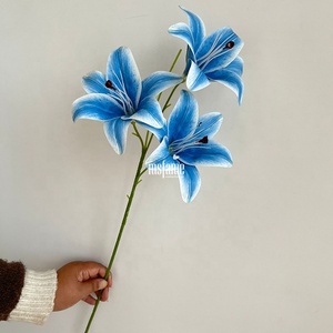 MSFAME Prix de gros <span class=keywords><strong>Muguet</strong></span> blanc Fleurs artificielles Real Touch 3D Fleur - Product Image 4