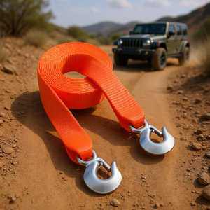 Sangles de remorquage en nylon avec crochets de récupération pour assistance au remorquage de camions tout-terrain - Product Image 2