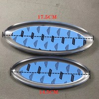 GULORSE 175mm 145mm Pièces automobiles Grille avant ovale et emblème de hayon arrière pour FORD Focus 2038573