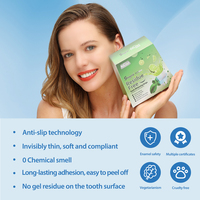 14 Pares/Caja de Tiras Blanqueadoras de Dientes Profesionales Avanzadas, Suministro para 2 Semanas, 28 Unidades, Sabor a Lima, Tiras Secas para Blanqueamiento Dental