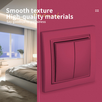 Personnalisé Maison Luxe Rouge Norme UE Européenne 250V 10A 16A Bouton Poussoir Tactile Prise USB Électrique Interrupteur de Prise de Lumière Murale