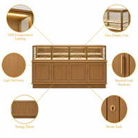 Ensemble de présentoirs à bijoux en bois sur mesure avec vitrine murale, comptoir et armoire verrouillable – Vente en gros