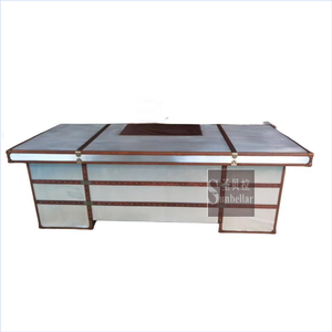 Mobili per la casa ufficio <span class=keywords><strong>scrivania</strong></span> in <span class=keywords><strong>metallo</strong></span> in alluminio <span class=keywords><strong>vintage</strong></span> vera pelle executive <span class=keywords><strong>scrivania</strong></span> con 6 cassetti di lusso <span class=keywords><strong>scrivania</strong></span> aviator - Product Image 1