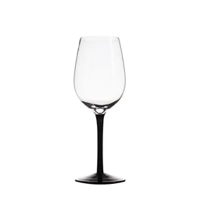 Black Swan Home Decoration Goblet Black Stem Red Wine Glasses