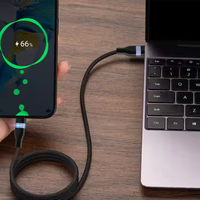 OEM hızlı şarj PD 240W 65W tip c tipi c LED hızlı naylon örgülü veri kablosu 5A usb-c şarj aleti kablosu Samsung için