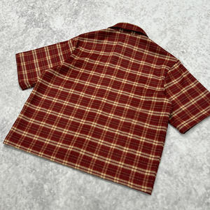 เสื้อเชิ้ตลำลองแขนสั้นสำหรับผู้ชายเสื้อเชิ้ตลายสก็อตติดกระดุมเสื้อโปโลผ้าฝ้ายถักบ็อกซี่สำหรับฤดูร้อน - Product Image 6