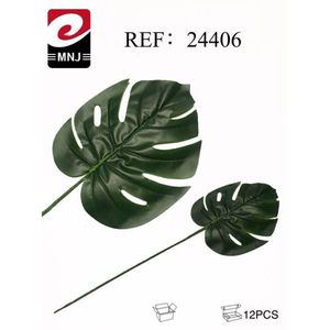 Monstera Leaves Artificial 12Pcs Greenery Decor Indoor Outdoor Plant - Product Image 1