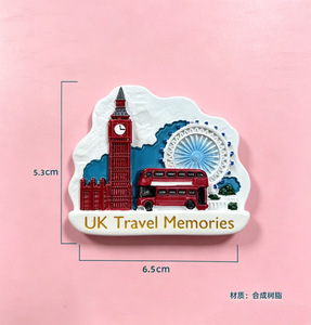 Imán para Refrigerador de la Ciudad de <span class=keywords><strong>Londres</strong></span>, Reino Unido, Big Ben, Puente Tower, Autobús, Universidad de Cambridge, Adhesivo Magnético Tridimensional de Resina Sintética - Product Image 3