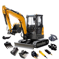 Moteur EPA Kubota 4 tonnes Nouveau Crawler Digger Farm Mini Bagger Home Compact Excavators Mini Excavator Machine