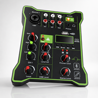 Console de mixage audio mini 3 canaux professionnelle AOFO MX-302 avec enregistreur intégré, console DJ compacte pour karaoké, enregistrement, sonorisation en direct