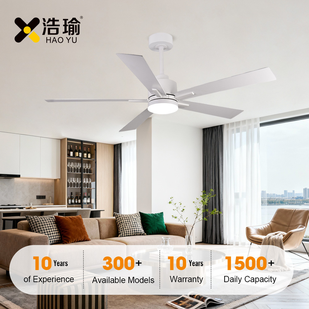 #3368 New Arrival 52-Inch 5 Plywood Blades Decorative Led Ceiling Fan Lamp with Remote Control Bldc Motor Home Hotel Office Use