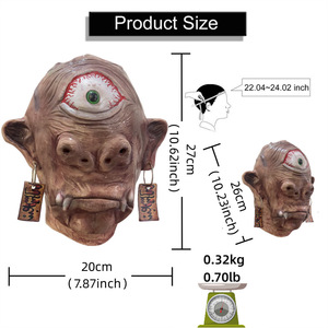 Maschera da Clown Pennywise in Latex Spaventosa, Maschere Divertenti da <span class=keywords><strong>Joker</strong></span> e Mago per Halloween e Natale, Maschera Horror Fantasma - Product Image 3