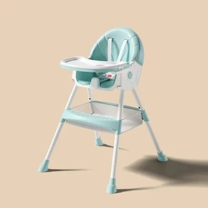 Chaise haute pliable multifonctionnelle pour enfants, siège rehausseur pour <span class=keywords><strong>repas</strong></span>, réglage de la hauteur, plastique/acier inoxydable, pour <span class=keywords><strong>9</strong></span> <span class=keywords><strong>mois</strong></span> à 4 ans - Product Image 3