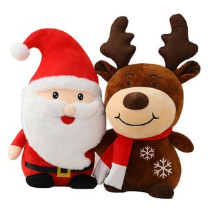 Yeni karikatür noel baba noel peluş bebek dolması Elk kardan adam hayvan şeklinde minder oyuncak ev dekor - Product Image 2